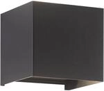 Fischer & Honsel LED-Wandleuchte Wall 2x 3 W Schwarz 540,m Eckig