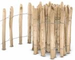 Stiltreu Englischer Staketenzaun Kastanie 500 cm x 50 cm Lattenabstand 6-8 cm