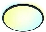 WiZ LED-Deckenleuchte SuperSlim Tunable White 2450,m Schwarz &Oslash; 43 cm