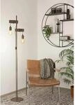 Eglo Stehleuchte Townshend 4 2-flammig Schwarz-Braun antik E27 10 W
