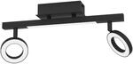 Eglo LED-Spot Cardillio 2-flammig 38,5 cm x 8,5 cm x 19,5 cm Schwarz