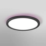 Ledvance Smart+ LED-Deckenleuchte Orbis Ultra Slim R&uuml;cklicht Schwarz &Oslash; 23 cm