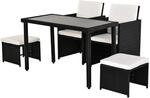 Outsunny Polyrattan Sitzgruppe Essgruppe Garnitur 11 tlg. mit Kissen