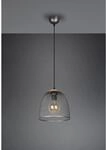 Trio Pendelleuchte Ivar &Oslash; 25 cm Nickel antik-Holz