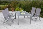 Merxx Taviano Set 5-tlg. 4 Klappsessel Gartentisch Ausziehbar 160 (220) x 90 cm