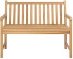 vidaXL Gartenbank Teak 114 cm Massivholz