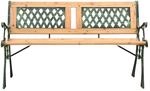 vidaXL Gartenbank 122 cm Gusseisen und Massivholz Tanne