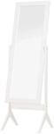 HOMCOM Standspiegel MDF Glasspiegel Wei&szlig; B47 x T46 x H148 cm
