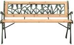 vidaXL Gartenbank Gusseisen und Massivholz Tanne 122 cm