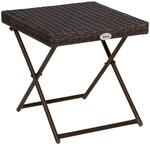 Outsunny Polyrattan Klappbar Balkontisch Falttisch