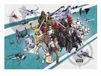 Komar Fototapete Vlies Star Wars Cartoon Collage Wide 400 x 280 cm