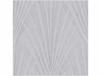 Bricoflor Palmenblätter Tapete Silber Grau Moderne Vliestapete mit Farn Muster