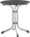 Sieger Klapptisch Rund Silber/Graphit 68 cm x 68 cm