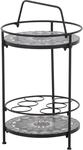 Siena Garden Gartentisch Como Rund Grau 41 cm x 41 cm