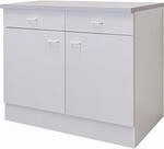 Flex-Well Classic K&uuml;chen-Unterschrank Speed 100 cm Wei&szlig;