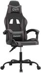 vidaXL Gaming-Stuhl Schwarz und Grau Kunstleder 3143870