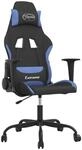 vidaXL Gaming-Stuhl mit Massagefunktion Schwarz und Blau Stoff 345476
