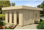 Finntherm Gartensauna Cubus-70 D Naturbelassen 507 cm x 387 cm Wandst&auml;rke 70 mm