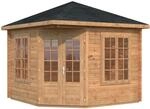 Palmako Holz-Pavillon Melanie Braun 330 cm x 330 cm inkl.Fu&szlig;boden