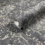 Marburg Vliestapete Betonoptik Schwarz-Silber FSC&reg;