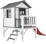 Axi Spielhaus Lodge XL Klassisch Wei&szlig; Rutsche Rot