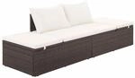 vidaXL Gartenbett Braun 195x60 cm Poly Rattan 43954