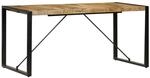 vidaXL Esstisch 160 x 80 x 75 cm Mangoholz Massiv Braun und Schwarz