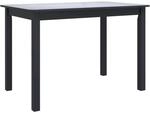 vidaXL Esstisch Schwarz 114x71x75 cm Gummiholz Massiv