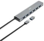 Hama USB-Hub 7 Ports USB 3.2 Gen1 max. 5 Gbit/s inkl. USB-C-Adapter und Netzteil