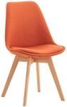 CLP Esszimmerstuhl Linares orange/Stoff