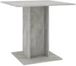 vidaXL Esstisch Betongrau 80x80x75 cm Holzwerkstoff
