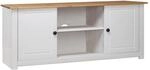 vidaXL TV-Schrank Wei&szlig; 120x40x50 cm Massivholz Panama-Kiefer 282672