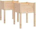 vidaXL Pflanzk&uuml;bel 2 Stk 50x50x70 cm Massivholz Kiefer 810800