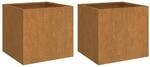 vidaXL Pflanzk&uuml;bel 2 Stk 49x47x46 cm Cortenstahl 821552