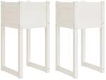 vidaXL Pflanzk&uuml;bel 2 Stk Wei&szlig; 40x40x81 cm Massivholz Kiefer 822125