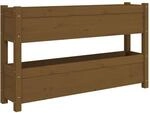 vidaXL Pflanzk&uuml;bel Honigbraun 112x25x66 cm Massivholz Kiefer 823930