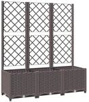 vidaXL Garten-Pflanzgef&auml;&szlig; mit Spalier Braun 120 x 40 x 136 cm PP 318263