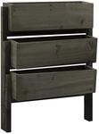 vidaXL Pflanzk&uuml;bel Klappbar Grau 60x14x75 cm Massivholz Tanne 646937