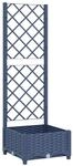 vidaXL Garten-Pflanzgef&auml;&szlig; mit Spalier Blaugrau 40 x 40 x 121,5 cm PP 318248
