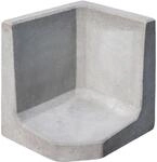 Diephaus L-Stein Ecke unbewehrt Grau 50 x 50 x 50 x 7 cm