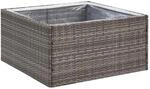 vidaXL Pflanzk&uuml;bel Grau 80x80x40 cm Poly Rattan 319175