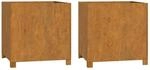 vidaXL Pflanzk&uuml;bel mit Beinen 2 Stk Rostig 50x50x50 cm Cortenstahl 823683