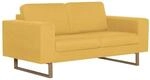 vidaXL 2-Sitzer-Sofa Stoff Gelb Modell 2