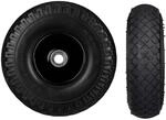 Relaxdays 2er Sackkarrenrad Set Stahl Schwarz Pannensicher 26 cm x 8,5 cm