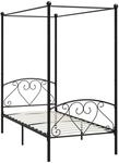 vidaXL Himmelbett-Gestell Schwarz Metall 90 x 200 cm618202