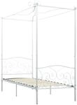 vidaXL Himmelbett-Gestell Wei&szlig; Metall 100 x 200 cm618238