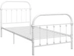vidaXL Bettgestell Wei&szlig; Metall 100 x 200 cm618262
