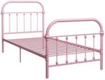 vidaXL Bettgestell Rosa Metall 100 x 200 cm618280
