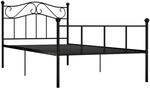 vidaXL Bettgestell Schwarz Metall 100 x 200 cm Modell 4618293