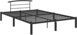 vidaXL Bettgestell Schwarz Metall 140x200 cm Modell 6618428